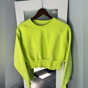 TNA cropped crew neck sweater